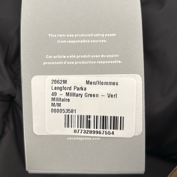 Canada Goose NWT Men’s Langford Heritage Parka Size M In Military Green w Fur - Picture 2 of 10